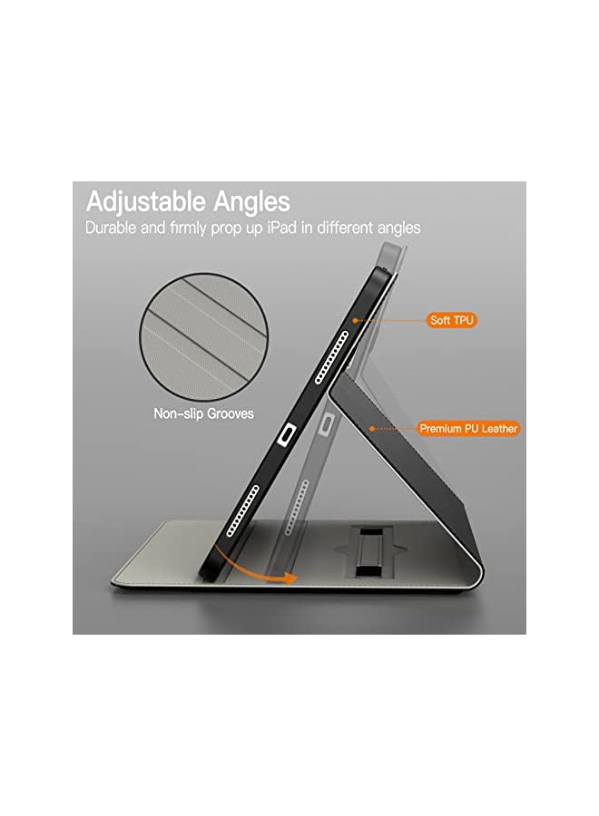 Jetech Case For Ipad Air 5/4 (10.9-Inch, 2022/2020 Model, 5Th/4Th Generation), Pu Leather Business Folio Protective Tablet Cover With Pencil Holder & Pocket, Multi-Angle Viewing (Black) - Image 5