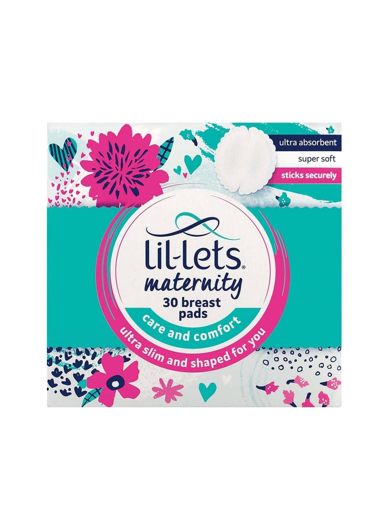 Lil-Lets وسادات رضاعة الأمومة فائقة النعومة والنحافة 30 قطعة - Image 1