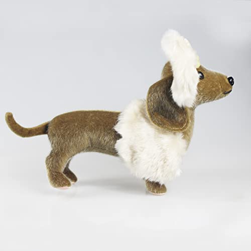 CU-MATE CUMATE 13Inch Dachshund Dog Stuffed Animal Lifelike Realistic Plush Toy Puppy Dog Standing Present Gift with Bow Tie - Image 5
