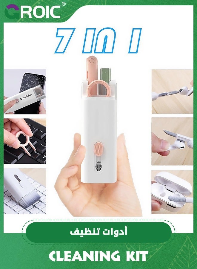 GROIC Keyboard Cleaner Kit Cleaning Tool 7 in 1 for Airpod iPhone MacBook Laptop Monitor Computer Brush, Apple Airpods Cell Phone Earbud PC iPad and Electronic Screen Cleaners  - Image 2