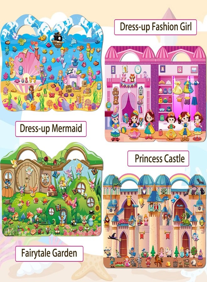 Kalysky Puffy Stickers Set for Girls,4Set Princess Mermaid Fairy Stickers Pads for Kids Ages 2-4 4-8,Sticker Books for Toddlers,Gift for Girls - Image 3
