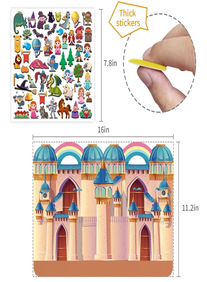 Kalysky Puffy Stickers Set for Girls,4Set Princess Mermaid Fairy Stickers Pads for Kids Ages 2-4 4-8,Sticker Books for Toddlers,Gift for Girls - Image 2