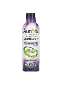 Mega-Liposomal Glutathione+, Plus Vitamin C, Organic Fruit, 750 mg, 16 fl oz (480 ml)