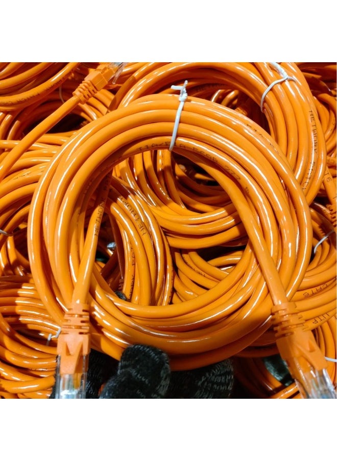Generic Gigabit Network Cable 1 Meter Finished Network Cable Jumper Super Six Types Of Network Cable High-speed Network Router Computer Connection Line-Color:Yellow-Line Length:40M  - Image 3
