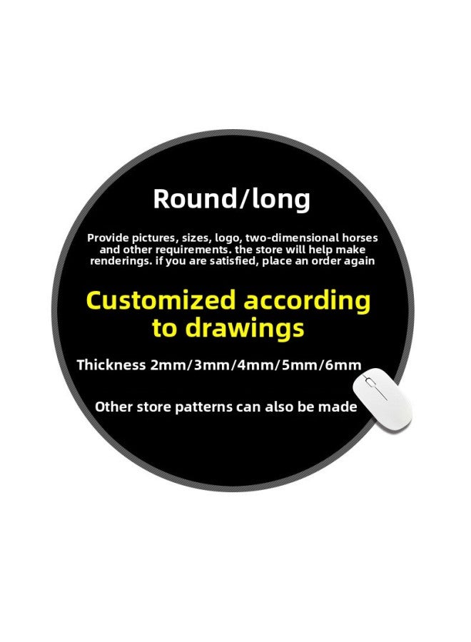 Round Mouse Pad Advertising Logo Desktop Mouse Pad Photo Wholesale Free Shipping
