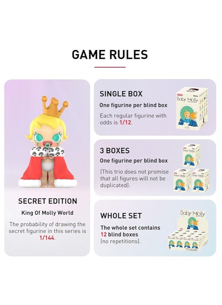 General - POP MART Baby Molly When I Was Three Pop Characters Anime Action Figures Collectibles Collector's Art Toys Toy Character Gifts Random Character 1 Piece - Image 1