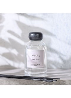 Amara Amara Reed Diffuser White Musk | Luxury Scented Diffuser for Home | Fresh & Clean Fragrance Aromatherapy Natural Room Freshener Long Lasting Soft Musk Scent  200 ml  - Image 1