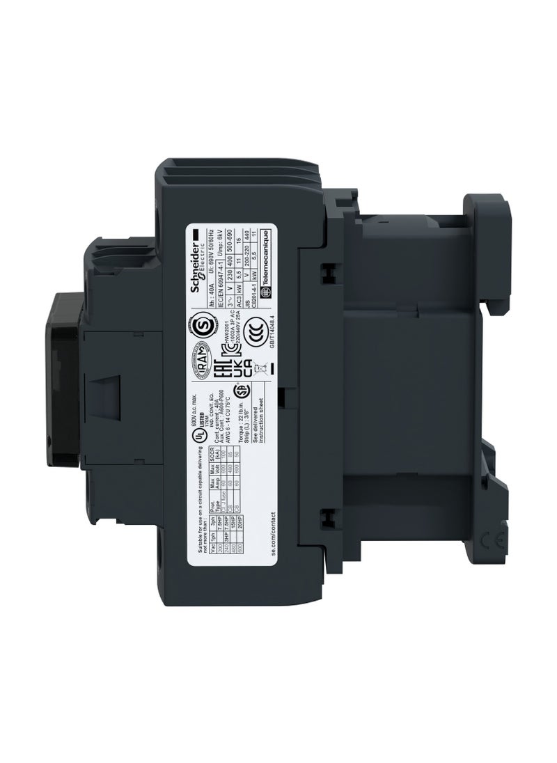 Schneider Electric LC1D32B7 TeSys D contactor - 3P(3 NO) - AC-3 - <= 440 V 32 A - 24 V AC coil  - Image 3