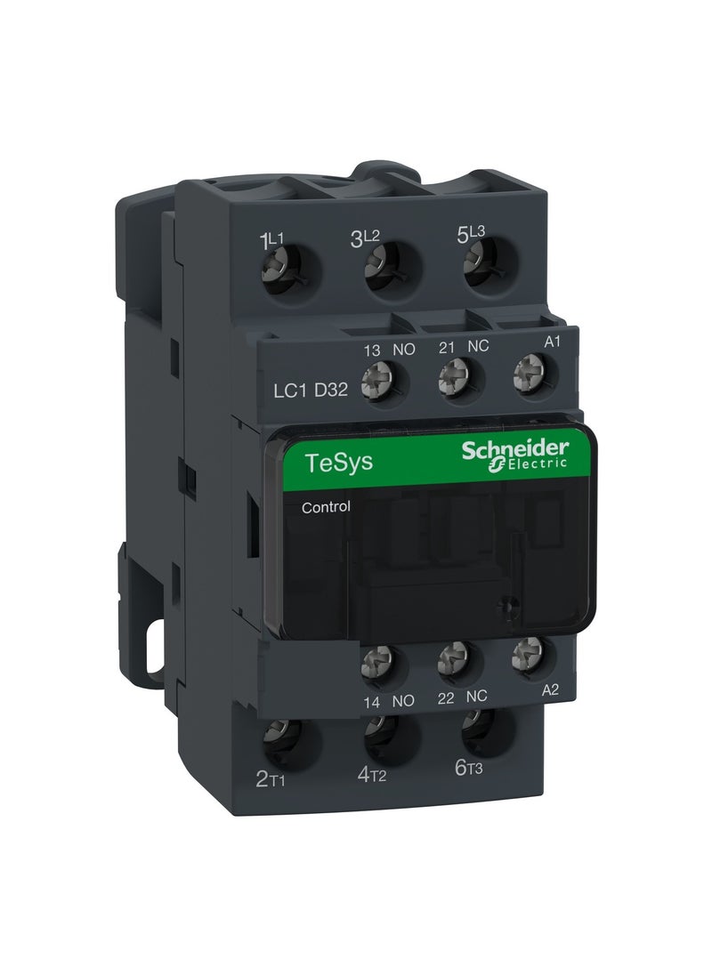 Schneider Electric LC1D32B7 TeSys D contactor - 3P(3 NO) - AC-3 - <= 440 V 32 A - 24 V AC coil  - Image 1