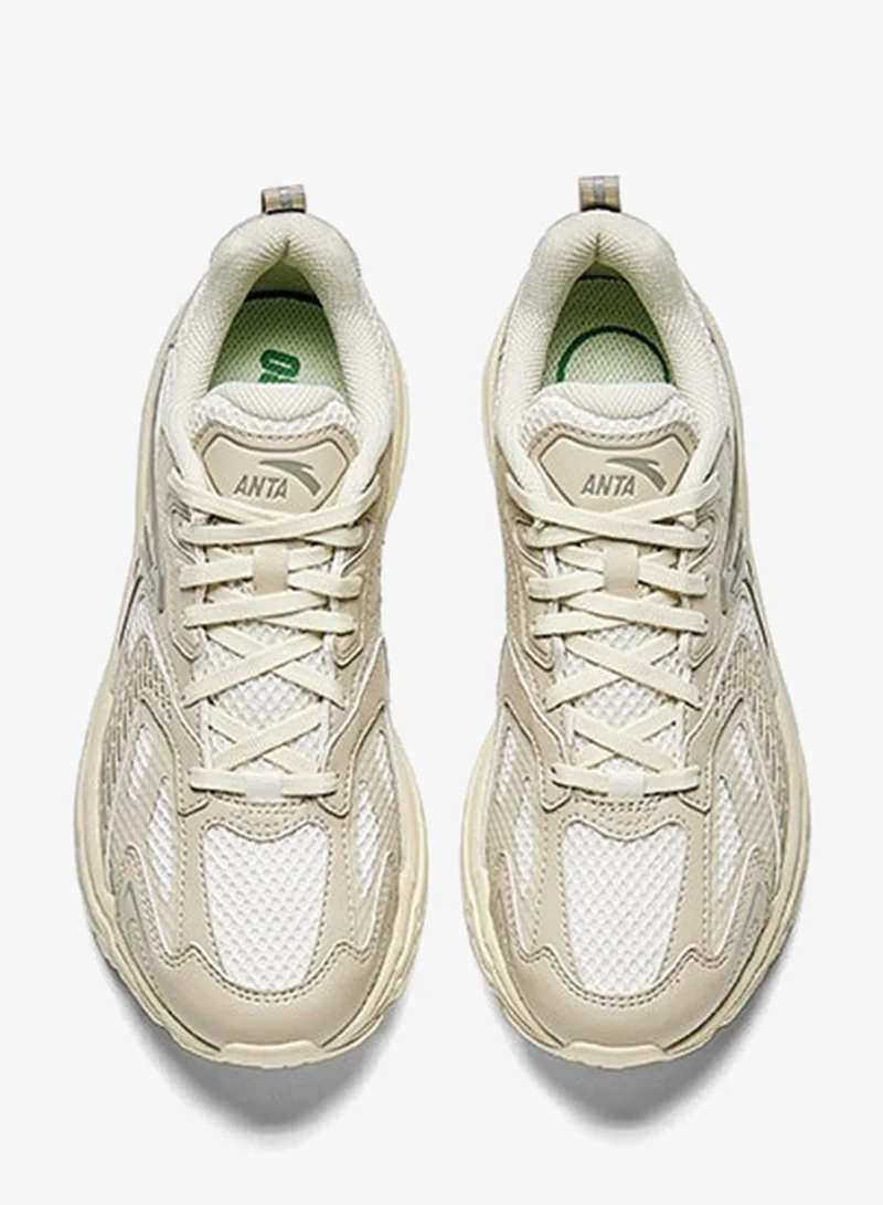 ANTA White/Grey/L. Grey AT2003 - Retro Runner Sneaker for Women | Best Price UAE