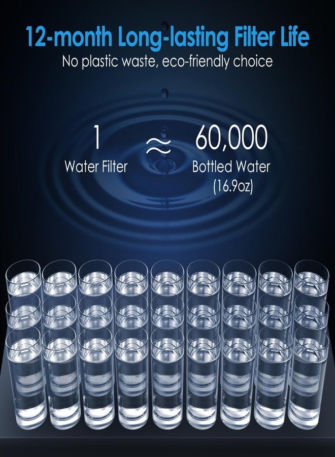 ووتر دروب فلتر مياه بديل تحت الحوض Waterdrop WF13، بديل لمعايير AS13/BS13/AP13، معتمد من NSF/ANSI 42، لا يتطلب حفرًا، فلتر مياه تحت الحوض بست مراحل، يقلل من حمض بيرفلورو الأوكتانويك (PFOA/PFOS) والرصاص والكلور - Image 5