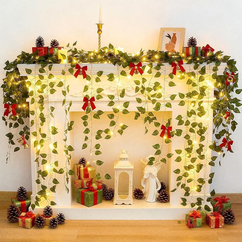 CEWOR Fake Vines for Room Decor 24 Pack 168ft Artificial Ivy Greenery Garland for Bedroom Wall Decor, Hanging Green Leaves for Party Wedding Christmas Decoration - Image 3