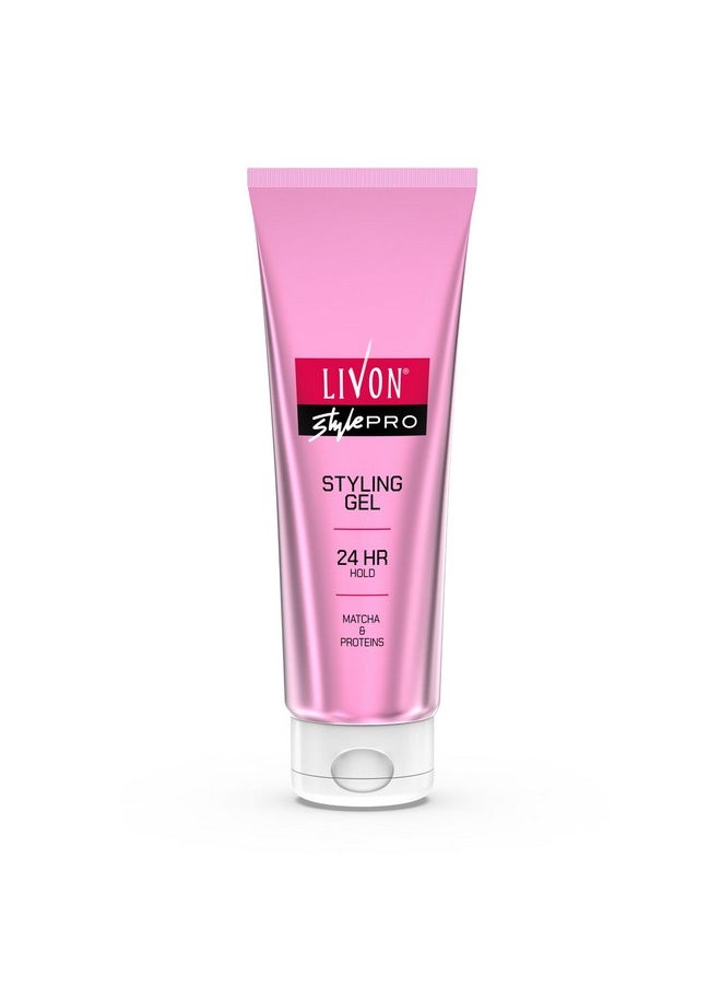 Livon Style Pro Hair Styling Gel For Women And Men | 24-Hour Hold | With Matcha And Proteins | All Hair Types | 100 Ml  - Image 1