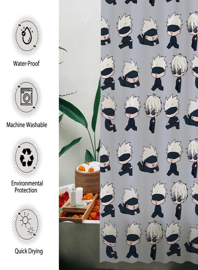 Funnytree Sorcerers Shower Curtain, Anime Bathroom Decor, Waterproof Fabric Durable Easy Care Washable, 72"X72"(Hooks Not Included) SC00230-002 - Image 4