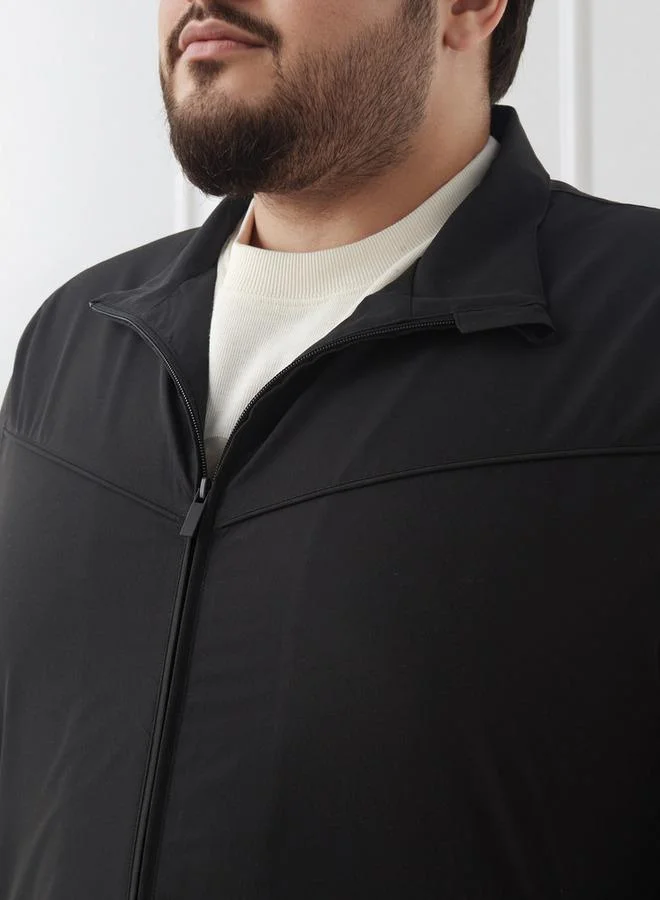 Maxim  Men Plus Size Regular Fit Zip Through Jacket for Men | Best Price UAE