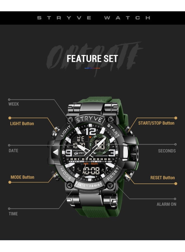 STRYVE New Sporty Colorful Luminous Digital Multifunctional Student Watch - Image 2