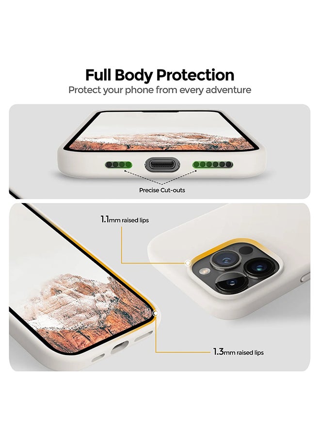 O Ozone - Silicone Case for iPhone 15 Pro Case, Liquid Silicone Cover With Soft Microfiber Lining [Full Covered Camera] Shockproof Phone Case Cover - Pink - Image 1