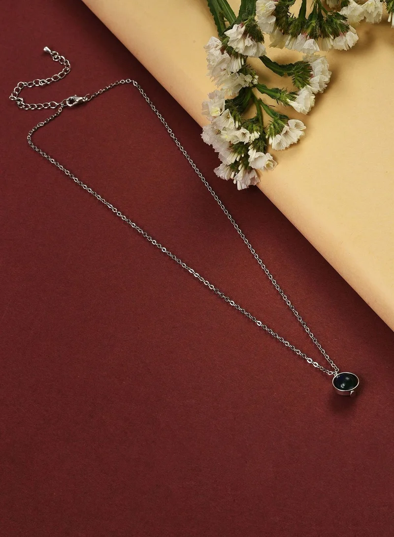 SOHI Silver Plated Designer Necklace