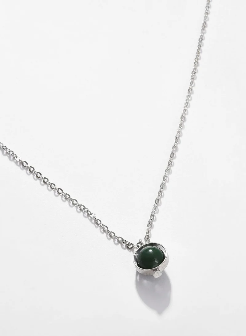 SOHI Silver Plated Designer Necklace