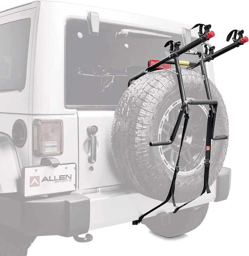 Allen Sports Deluxe 2-Bike Spare Tire Mounted Carrier, Model 322DN , Black - Image 1
