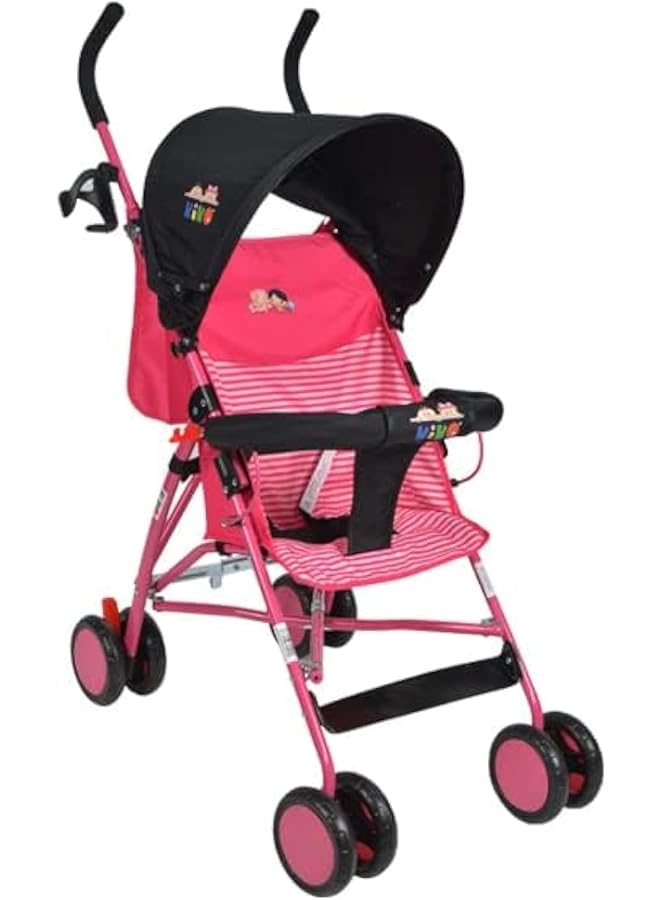 Kiko 23 1544 8 Wheels Light Buggy For 6+ Months Baby Pink - Image 1