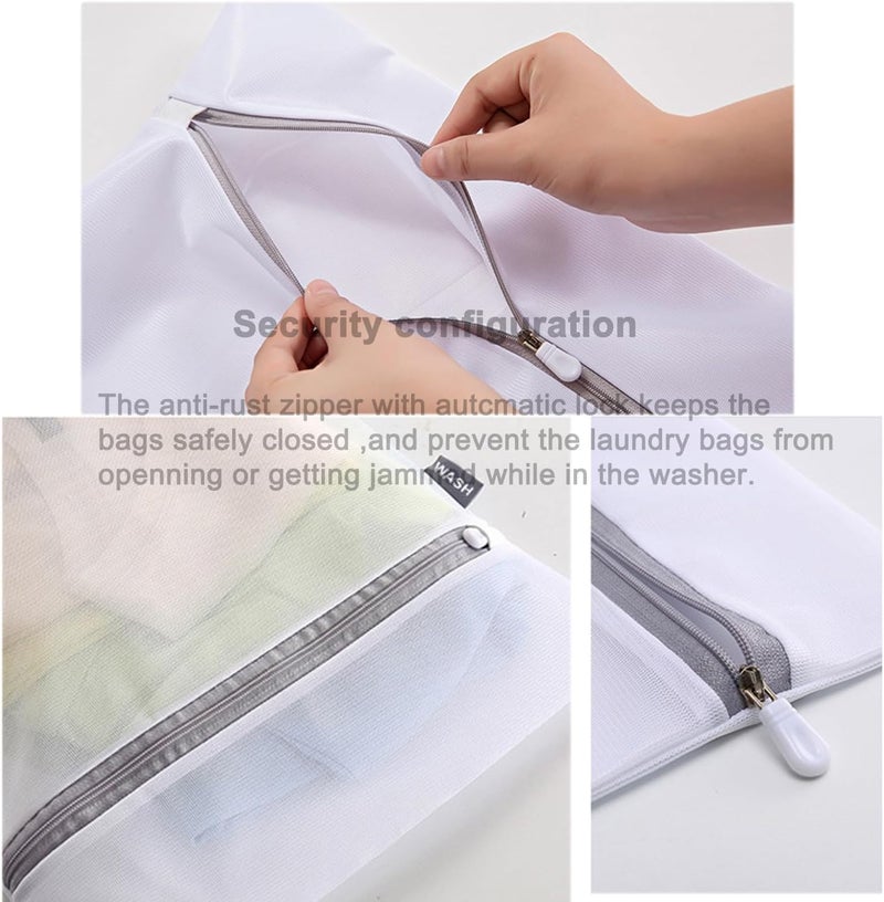 HUAPX Durable Mesh Laundry Bags for Delicates,4Pcs Small Wash Bag for Washing Delicates,Underwear and Lingerie, Big Clothes,Sweater,Makeup Organizer Bags 16 x 20inch (4 Large) - Image 4