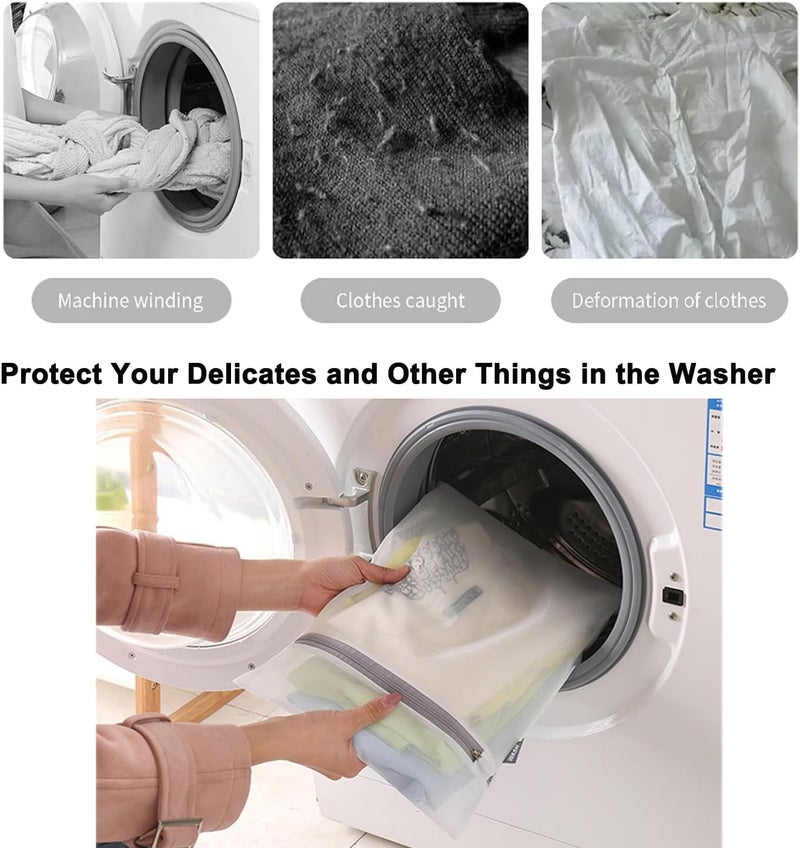 HUAPX Durable Mesh Laundry Bags for Delicates,4Pcs Small Wash Bag for Washing Delicates,Underwear and Lingerie, Big Clothes,Sweater,Makeup Organizer Bags 16 x 20inch (4 Large) - Image 5