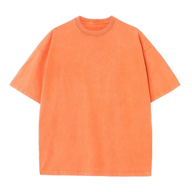 Export Old Fried Snowflake Trendy Brand Short-Sleeved T-Shirt Men'S American Loose Cotton 230G Couple Style Top Ins - Image 1