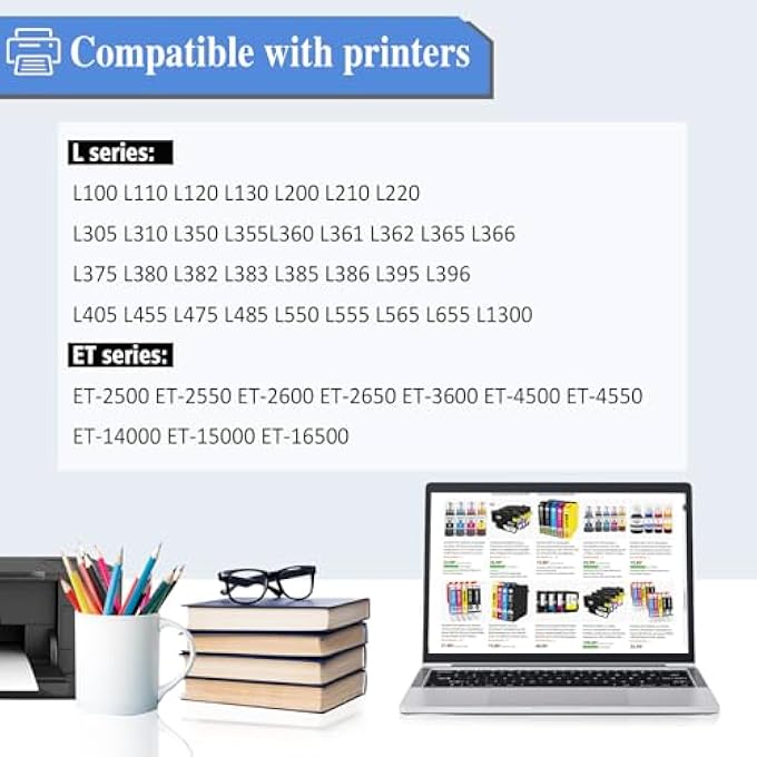 664 INK COMPATIBLE WITH EPSON 664 INK CARTRIDGES MULTIPACK FOR ET-2500 ET-2550 ET-2600 ET-2650 ET- 3600 ET-4500 ET-4550 ET-14000 ET-15000 ET-16500 L10 0 L11 0 L200 L210 L350 L355 (3 PACK) - Image 3