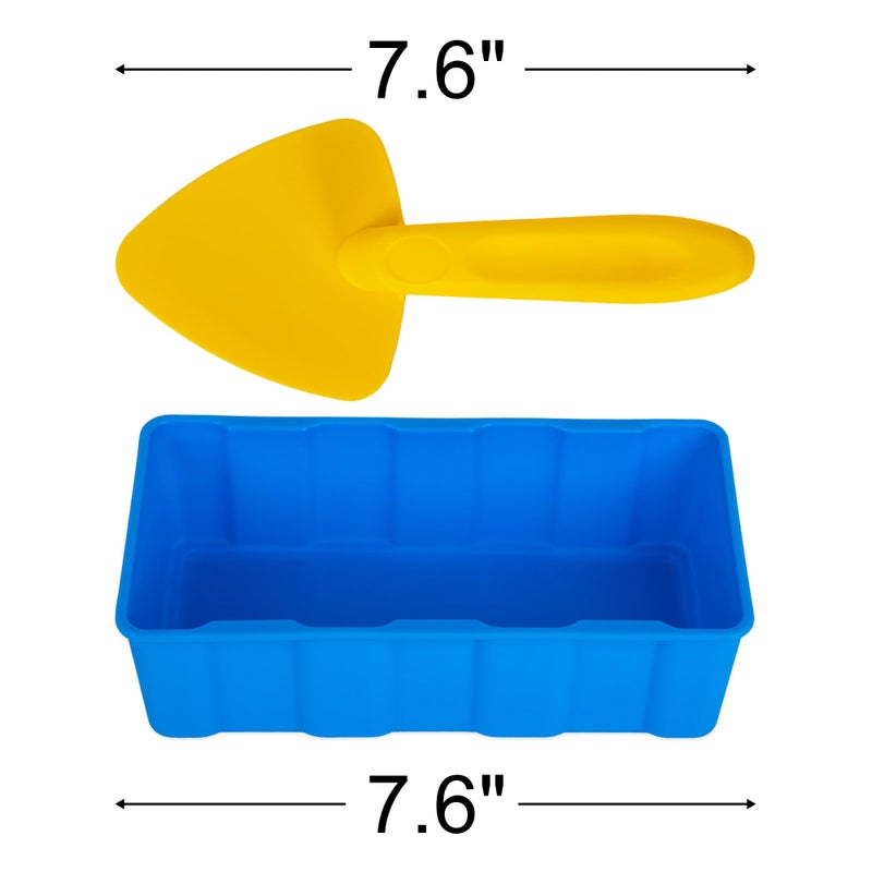 ArtCreativity Sand Brick Maker for Kids - 4 Piece Sand Toy Set - Outdoor Sand Block Playset for Building with 2 Shovels, Sand Brick Mold, and Leveler - Fun Sand Toys for Boys and Girls - Image 3