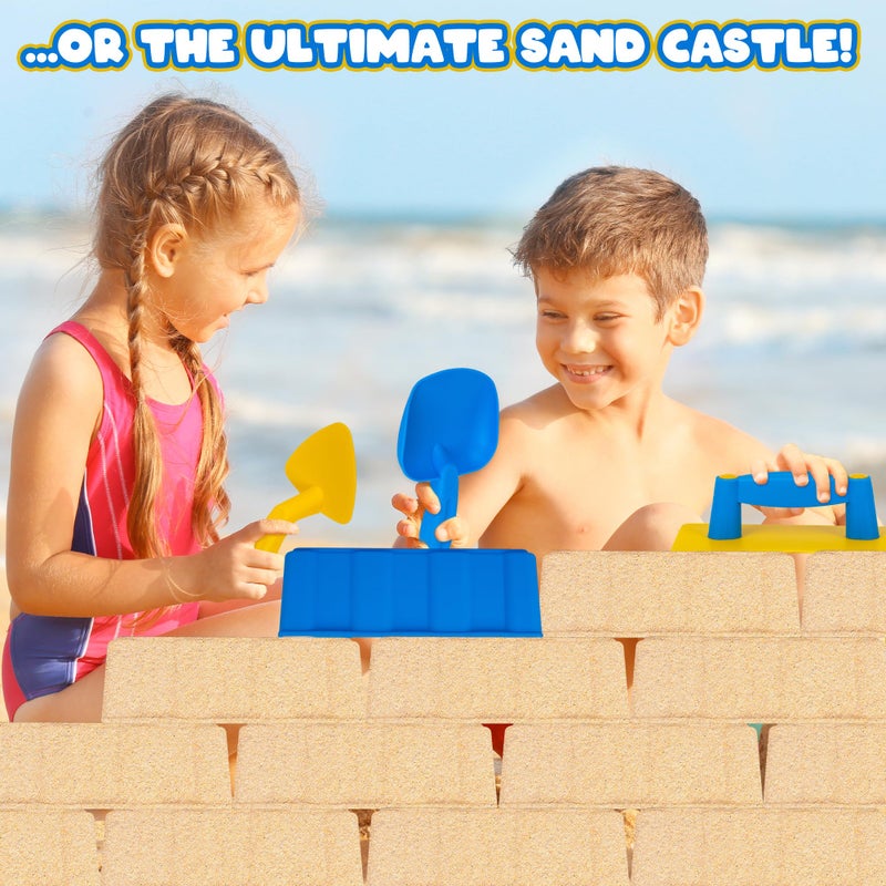 ArtCreativity Sand Brick Maker for Kids - 4 Piece Sand Toy Set - Outdoor Sand Block Playset for Building with 2 Shovels, Sand Brick Mold, and Leveler - Fun Sand Toys for Boys and Girls - Image 5