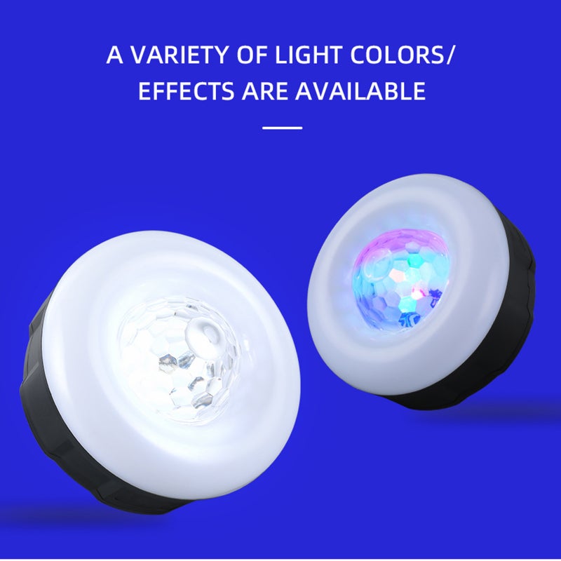 Rotating Light Bulb: 180° Adjustable Lamphead, Sound Control & Auto Modes - 3 Brightness Levels, Colorful & White Light Crystal Magic Ball Lamp for Home KTV, Parties, Bars - Image 4