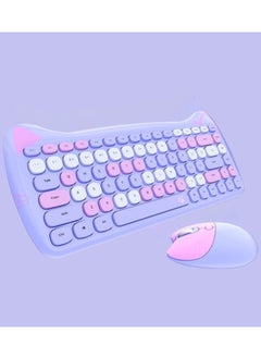 Wireless Keyboard and Mouse Combo, 86 Keys Full-Sized Typewriter Keyboards, 2.4 GHz USB Receiver Plug and Play, for Windows, PC, Laptop, Desktop