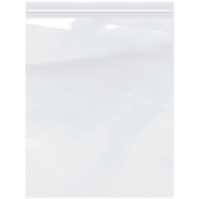 12 X 15 PACK OF 100 4 MIL HEAVY DUTY ZIPPER RECLOSABLE PLASTIC BAGS