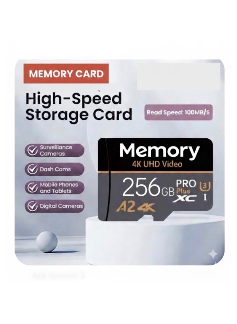 Memory Card 256GB 4K UHD Pro Plus – High Performance Storage for Mobile, Tablets, Toys, and Gaming Devices - Image 2