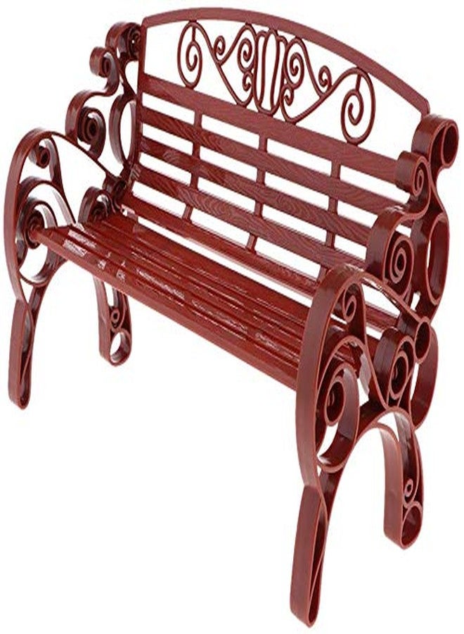 FRECI 1/6 Dollhouse Garden Bench Miniature Village Park Bench Dollhouse Furniture Garden Home DIY Decor - Brown - Image 2