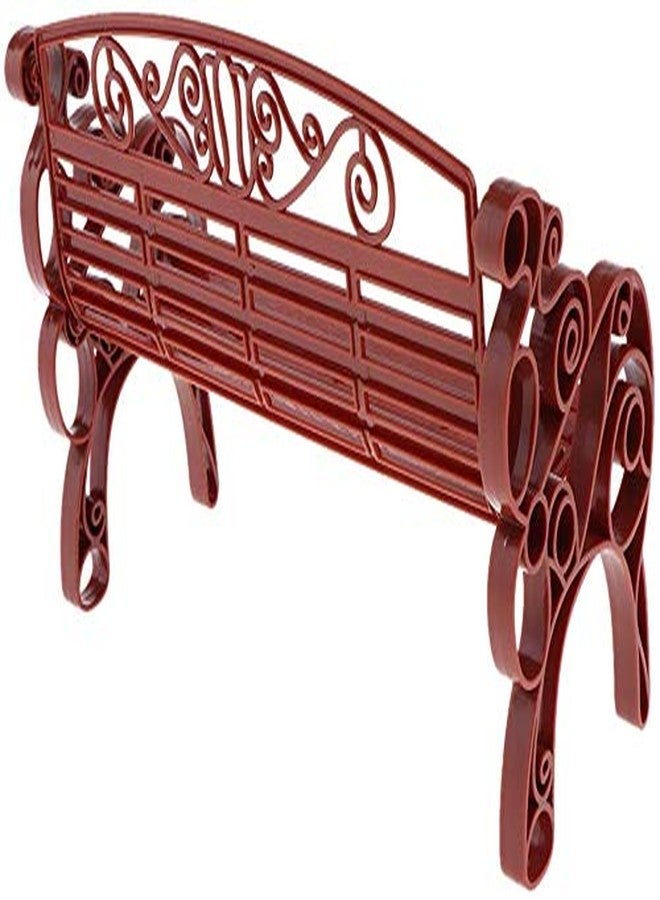 FRECI 1/6 Dollhouse Garden Bench Miniature Village Park Bench Dollhouse Furniture Garden Home DIY Decor - Brown - Image 5