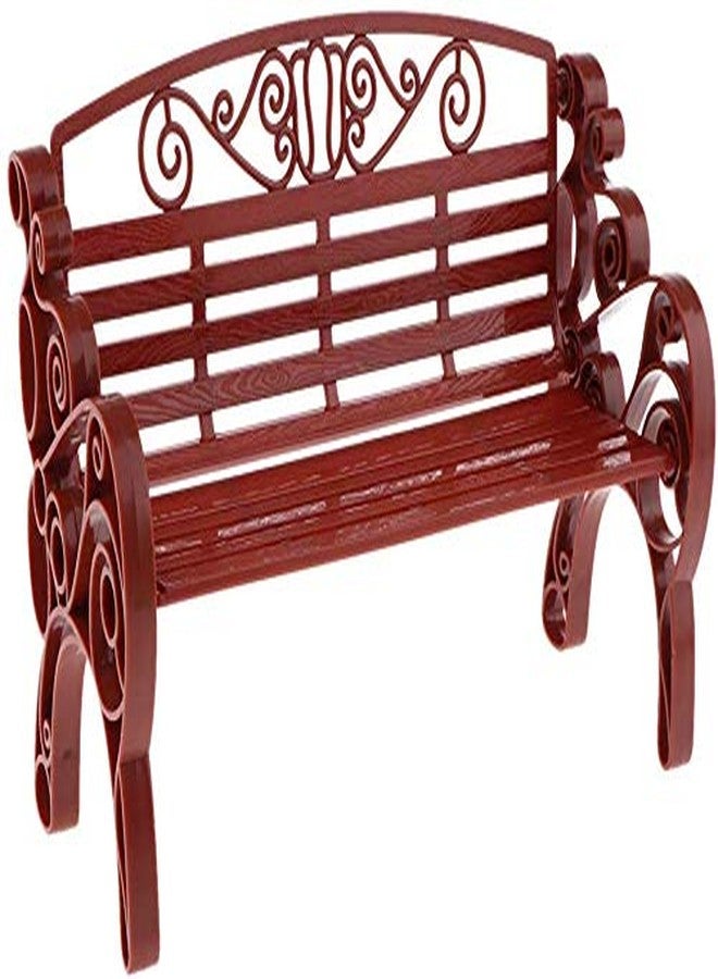 FRECI 1/6 Dollhouse Garden Bench Miniature Village Park Bench Dollhouse Furniture Garden Home DIY Decor - Brown - Image 3