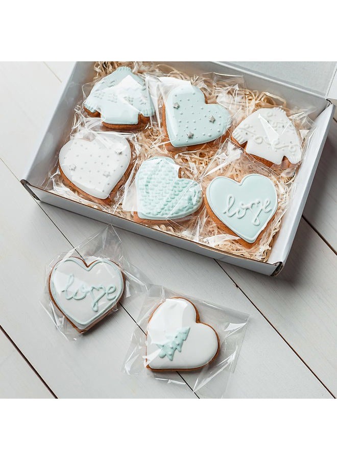 Morepack Cookie Bags for Gift Giving,Self Sealing Cellophane Bags 4x4 Inches,Clear Resealable Cellophane Bags Self Adhesive Individual Cookie Bags for Packaging 200Pieces (Mini Size) - Image 3