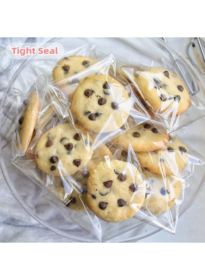 Morepack Cookie Bags for Gift Giving,Self Sealing Cellophane Bags 4x4 Inches,Clear Resealable Cellophane Bags Self Adhesive Individual Cookie Bags for Packaging 200Pieces (Mini Size) - Image 4