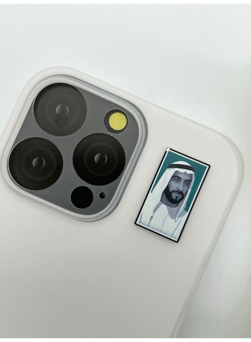 3 pieces of Metal stickers - Sheikh Zayed and Dubai Flag signs and Horse logo Stickers - Premium Quality Metal for Mobile, Laptop, Backpacks and more - Image 2