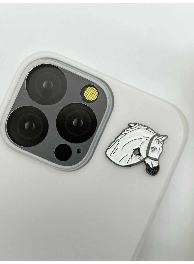 3 pieces of Metal stickers - Sheikh Zayed and Dubai Flag signs and Horse logo Stickers - Premium Quality Metal for Mobile, Laptop, Backpacks and more - Image 4