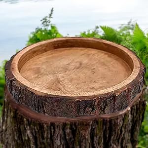 Woodiva Beautiful Table Decor Round Shape Wooden Serving Tray/Platter for Home and Kitchen (12X12x1.5) inches - Image 3