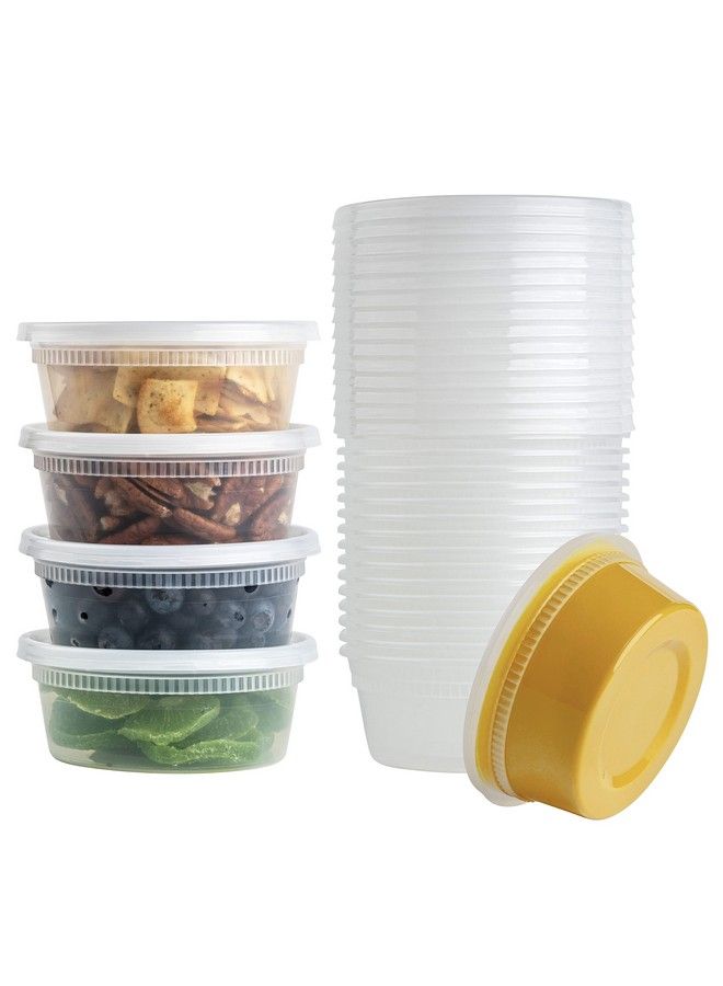 BluShine [40 Sets] 8 Oz. Plastic Deli Food Storage Containers With Airtight Leak Proof Lids Reusable Microwave Fridge And Freezer Safe - Image 2