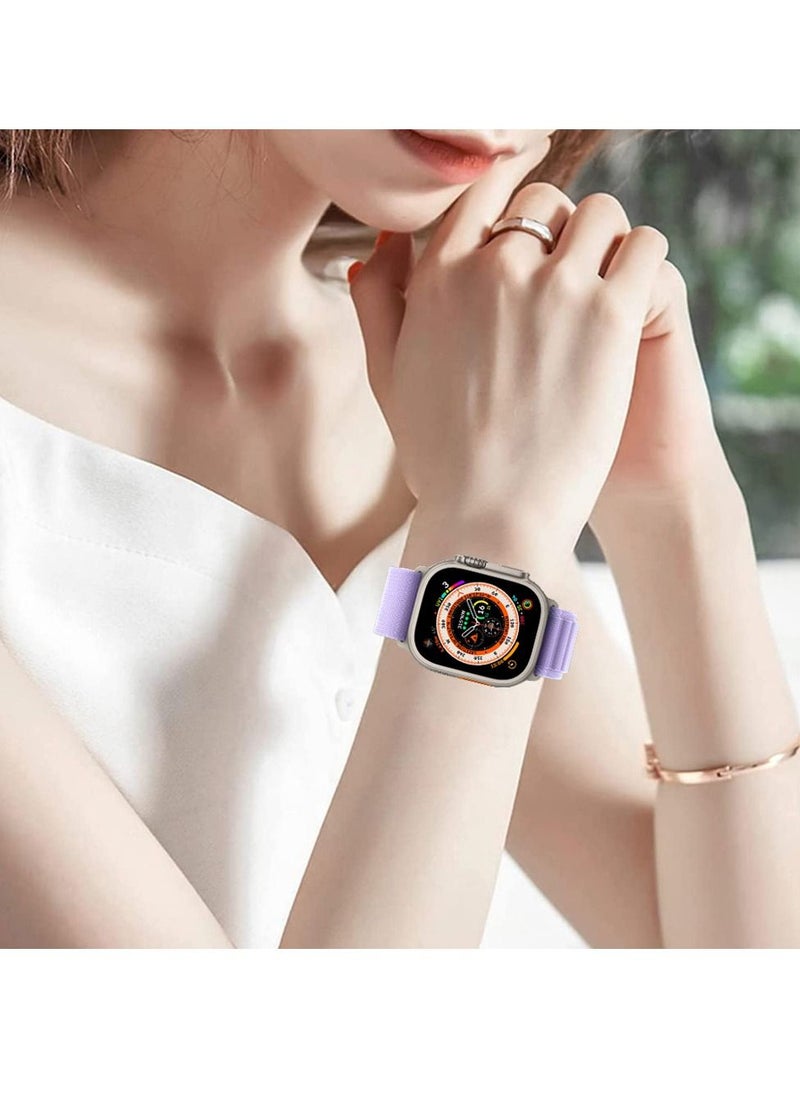 CATANES - Apple Watch Band 49mm 45mm 44mm 42mm Alpine Loop Band Women Men Adjustable with Metal G-Hook Strap for iWatch Ultra Series SE 8/7/6/5/4/3/2/1 Purple - Image 1