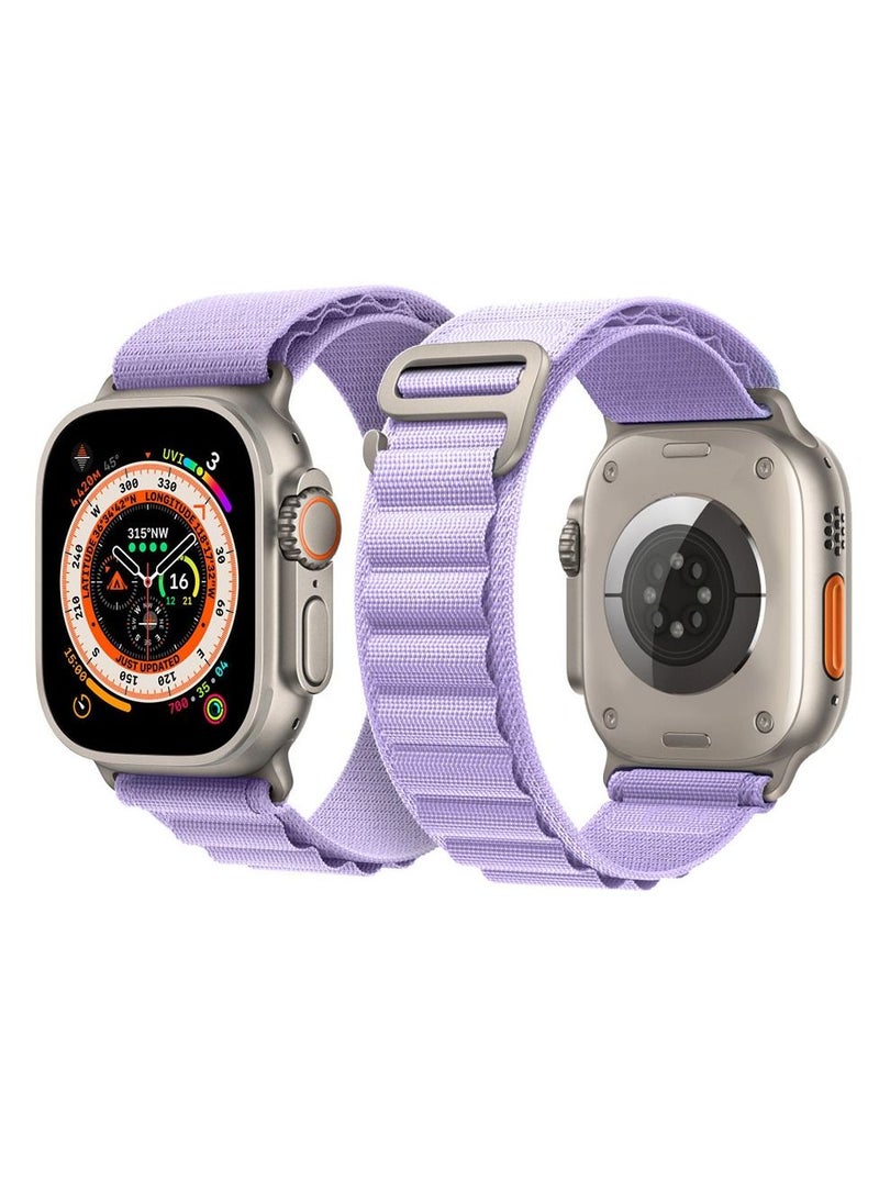 CATANES - Apple Watch Band 49mm 45mm 44mm 42mm Alpine Loop Band Women Men Adjustable with Metal G-Hook Strap for iWatch Ultra Series SE 8/7/6/5/4/3/2/1 Purple - Image 1