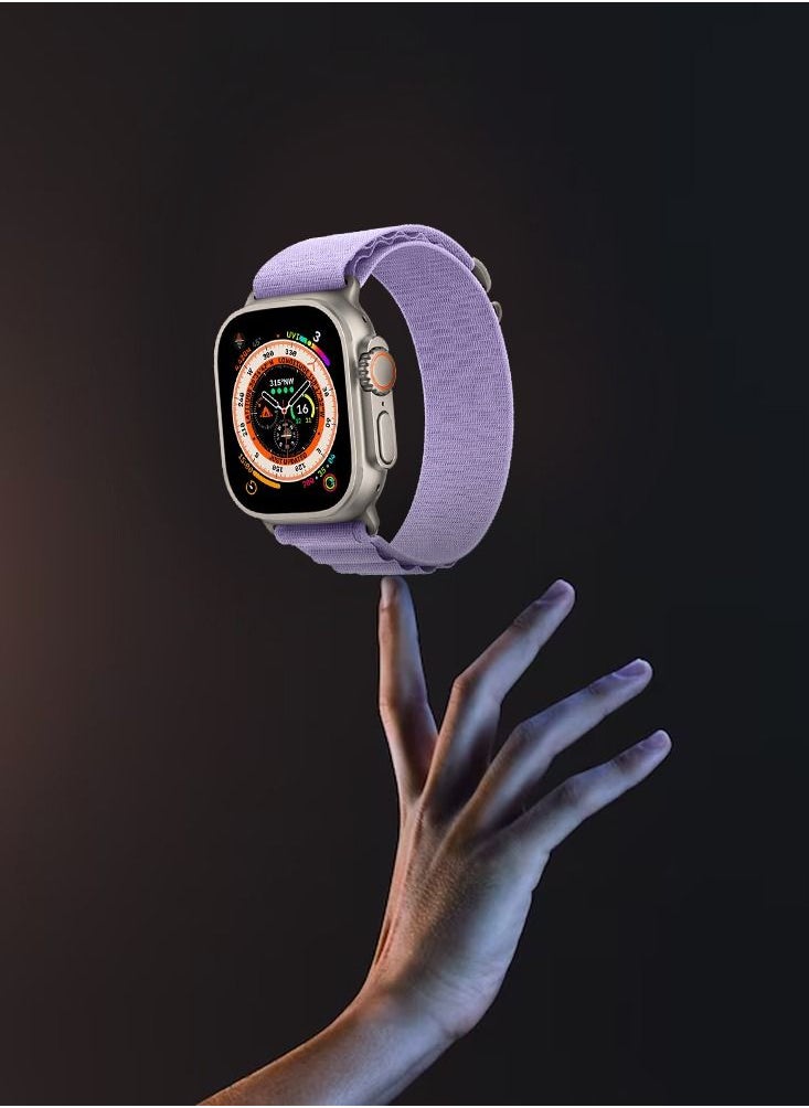 CATANES - Apple Watch Band 49mm 45mm 44mm 42mm Alpine Loop Band Women Men Adjustable with Metal G-Hook Strap for iWatch Ultra Series SE 8/7/6/5/4/3/2/1 Purple - Image 1