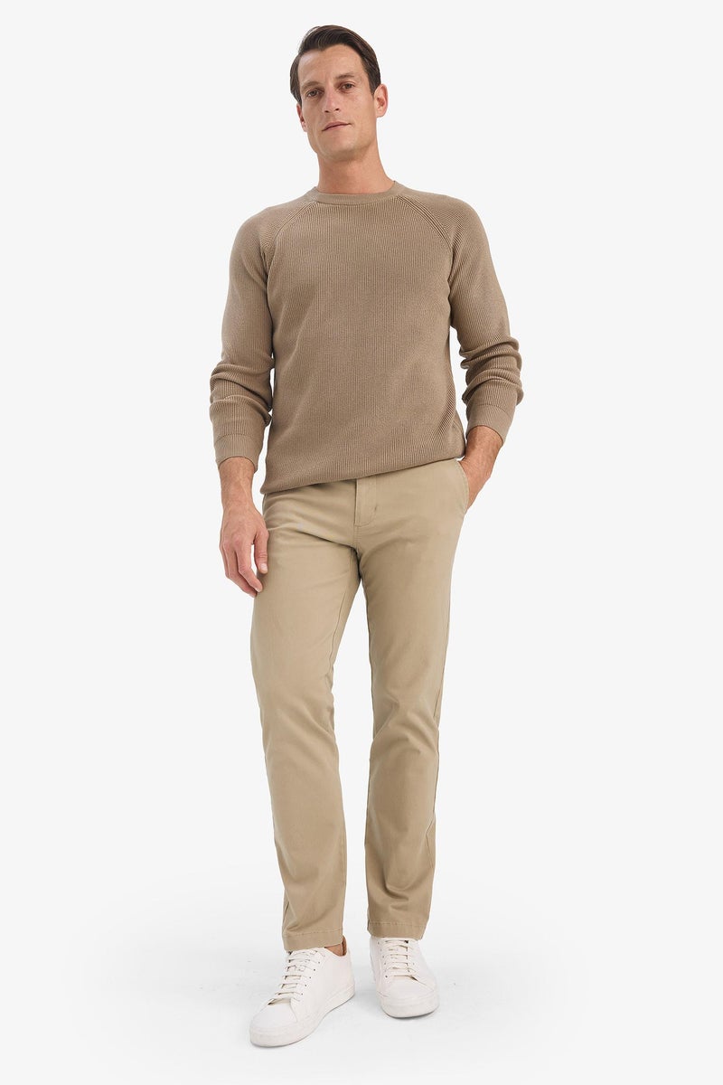 DeFacto Beige Man Standard Fit Crew Neck Knitwear Pullover Casual - Image 2