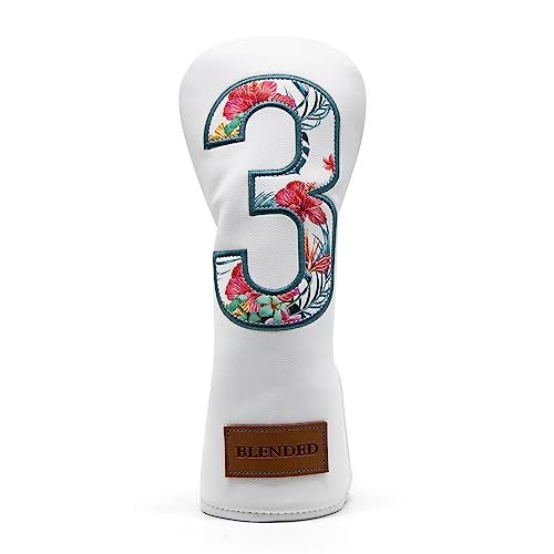 BAIRBRE Golf Club Covers Driver Covers Fairway Wood Headcover Hybrid Cover Leather Mallet Putter Covers Blade Headcovers Golf Head Covers for Most Brand (for Fairway Wood 3) - Image 1