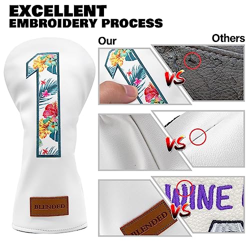 BAIRBRE Golf Club Covers Driver Covers Fairway Wood Headcover Hybrid Cover Leather Mallet Putter Covers Blade Headcovers Golf Head Covers for Most Brand (for Fairway Wood 3) - Image 3